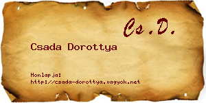 Csada Dorottya névjegykártya